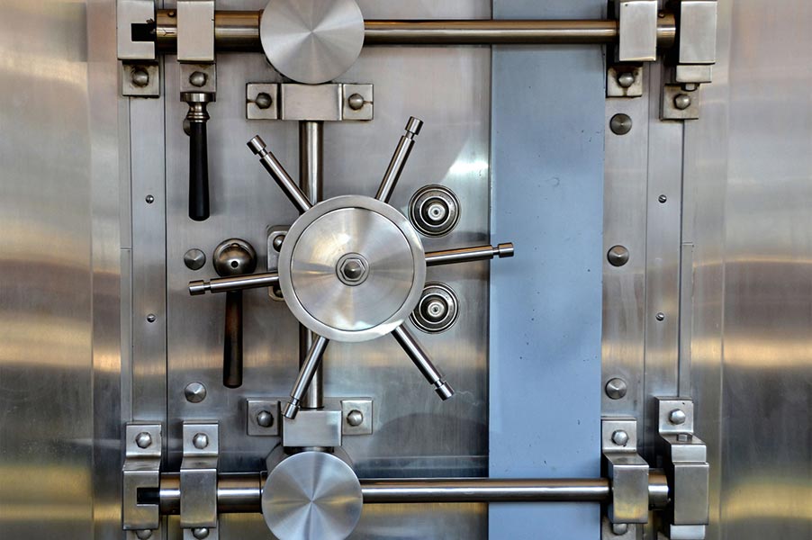 An image of a bank safe.