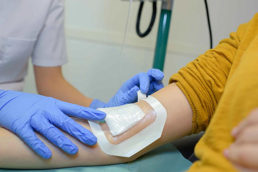 An image of a bandage being applied.